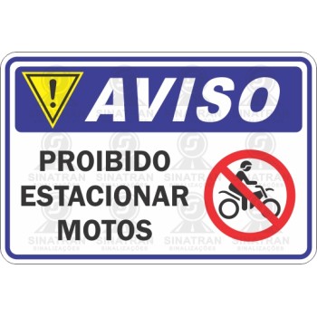 Proibido estacionar motos 